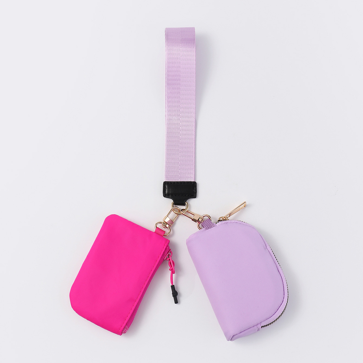 Bolso de muñeca transfronterizo LULU con el mismo estilo Mini bolso de color de moda portátil Estuche para llaves de almacenamiento impermeable de nailon