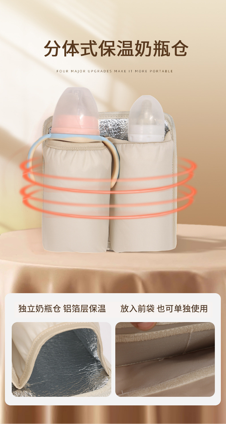 Detachable baby bottle bag, mommy bag, mother and baby backpack, backpack for mom's trip, backpack for walking kids, backpack. liu undefined