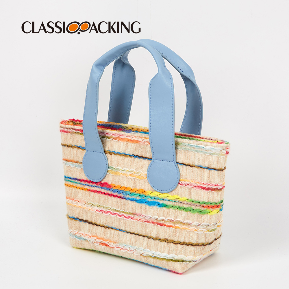 Bolso de viaje al por mayor de fábrica Bolso de compra japonés simple y de gran capacidad Bolso de costura a rayas de color LOGO