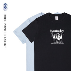 メンズサマーストリートファッションブランド半袖Tシャツ、男女兼用純綿プリントトップス、カジュアルで万能なインナーシャツ