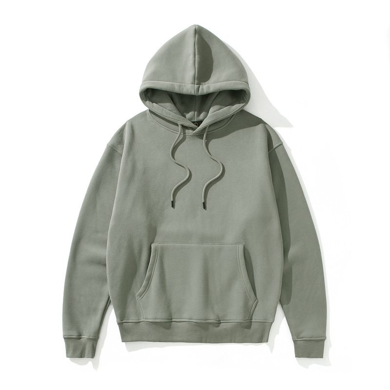 Men's Hooded Sweatshirt Heavyweight Solid Colour Urban Style_voghion.com