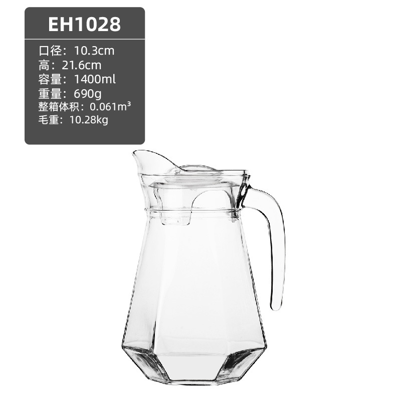 Gran por mayor grosor sin plomo de gran capacidad de vidrio hervidor de agua fría doméstico hervidor de agua fría comercial tetera de té tetera de bebidas tetera de restaurante image 8