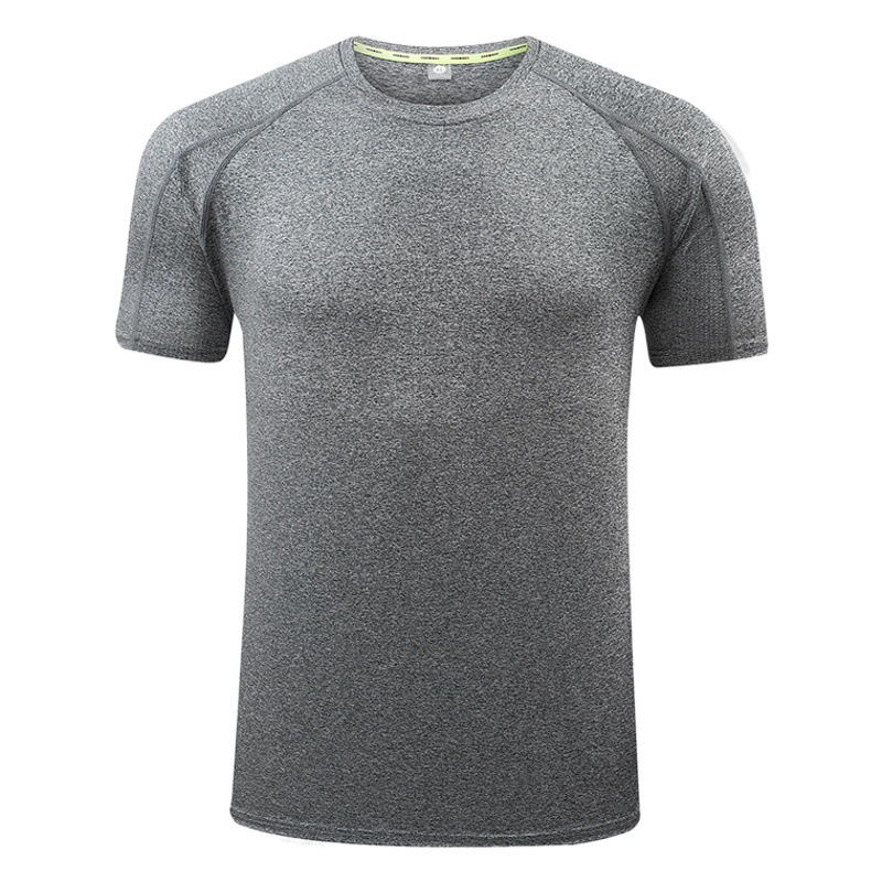 Deportes de verano transfronterizos camiseta de secado rápido correr fitness baloncesto bádminton superior catiónico antibacteriano hombres de manga corta