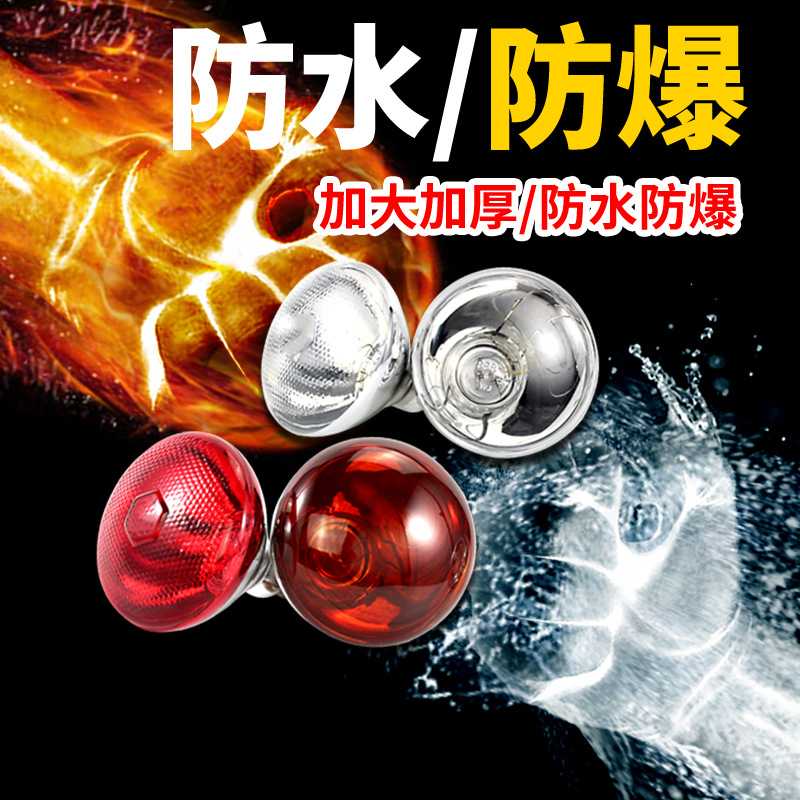 Bombilla de aislamiento de cerdo bombilla de calefacción cría lámpara de calefacción pollo pato ganso calefacción aislamiento lámpara para hornear para la cría de ganado