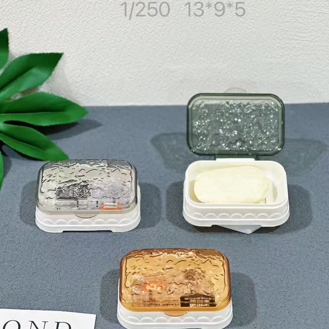 17 tipos de caja de jabón - 1 caja de jabón de baño caja de jabón de doble capa de viento de crema doméstica dormitorio de estudiantes image 39