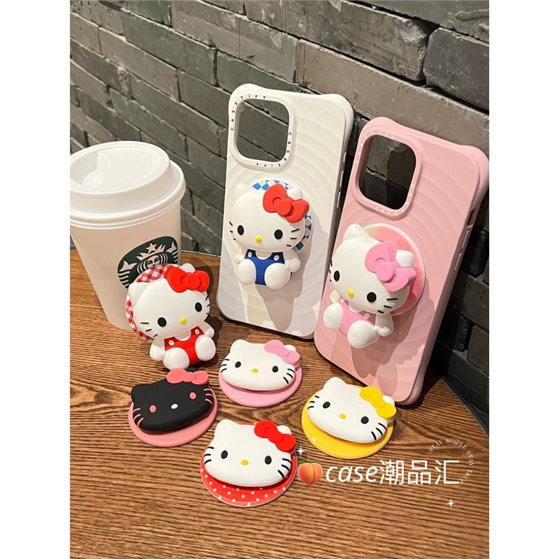 【バブルソーユニバーサル】ハローキティ マグネットスタンド KTキャット 格納式エアバッグ ペーストスタンド 取り外し可能|undefined