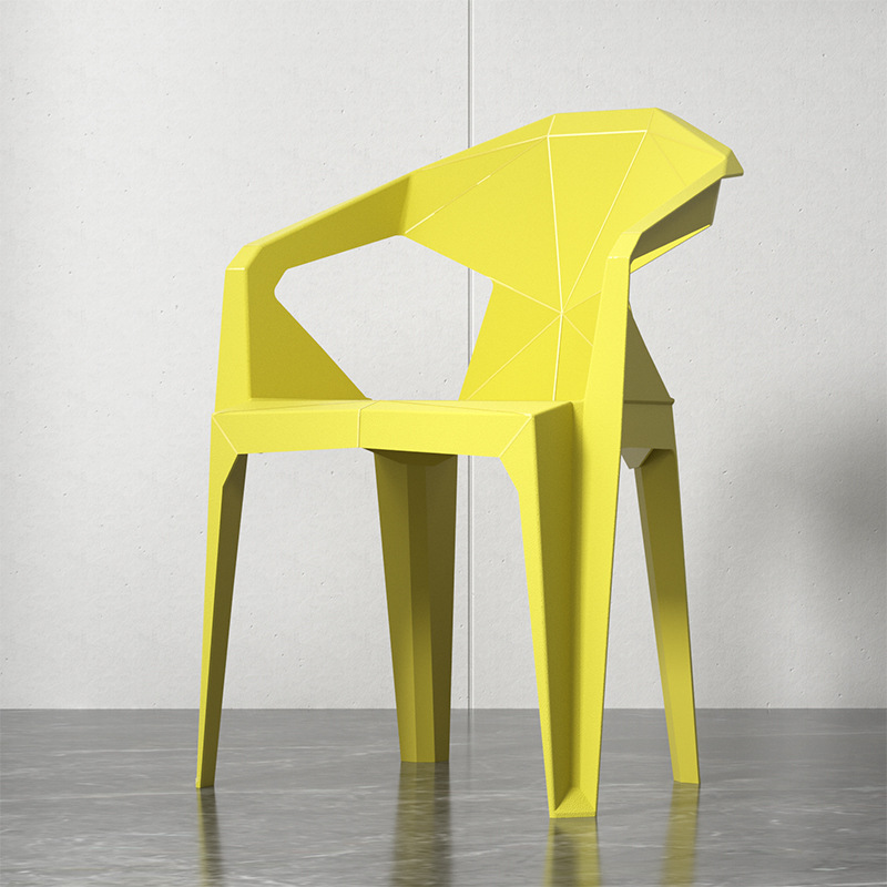 [노란색] 두꺼워진 등받이 의자 [높이 45cm]