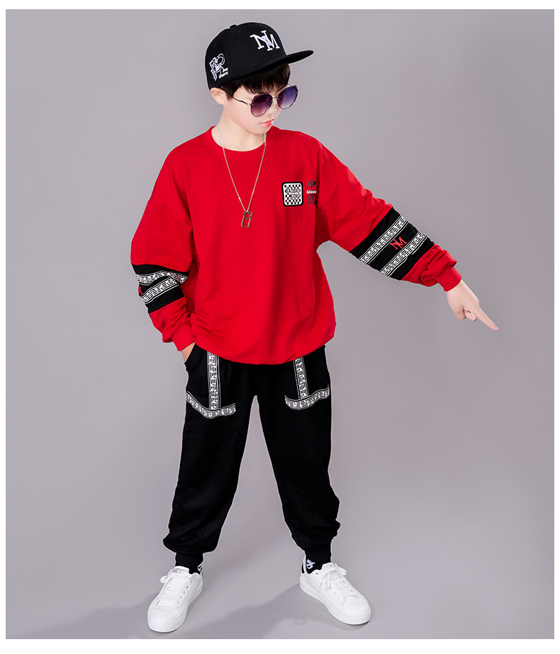 Abbigliamento per bambini 2023 Autunno Trendy Top grande girocollo maglione ampio due pezzi Set bei ragazzi_voghion.com