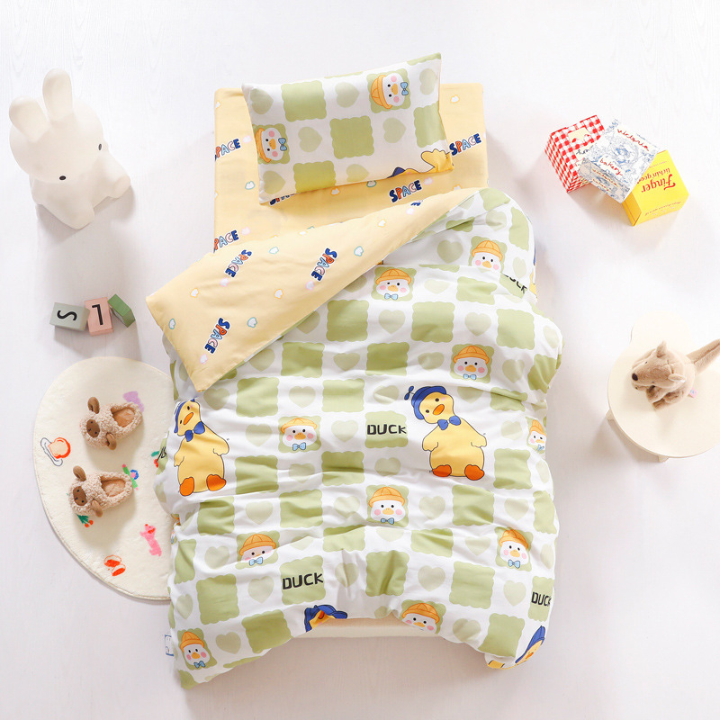 Cotton kindergarten quilt three-piece six-piece set children's entrance bedding for nap baby quilt cover bedding