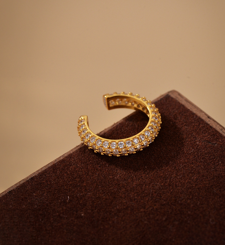 Ear Cuffs Classification 1 Piece 925 Sterling Silver Zircon 925 Sterling Silver Earrings Geometric Ear Cuffs