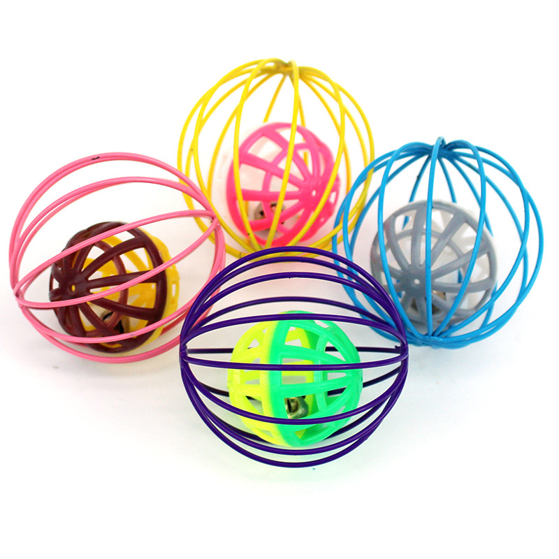 Jaula bola gato juguete Bell Ball auto-Hola juguete gato rascarse bola divertido gato bola interactiva mascota Bola de juguete