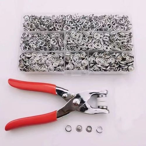 Colorful five-prong buckle installation tool set baby crawling suit dribbling cloth seam-free concealed buckle anti-exposure invisible snap buckle
