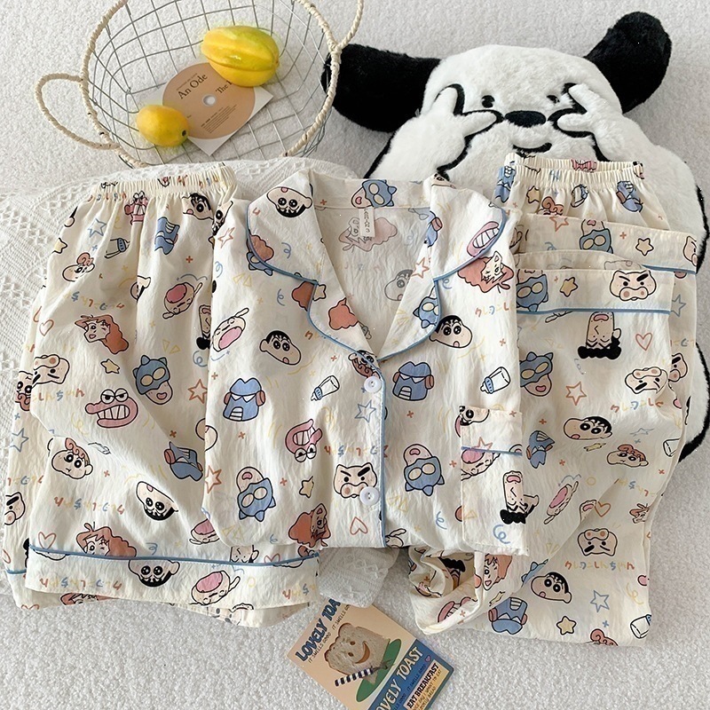 Yunduan Cotton-9915# Comic Xiaoxin Three-piece Set