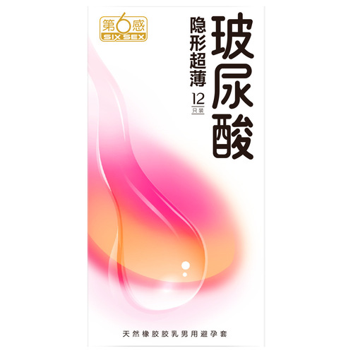 6th Sense Hyaluronic Acid Ultra-thin Pack of 12 Invisible Hydrating Granule Condoms 6th Sense Condoms Adult Products