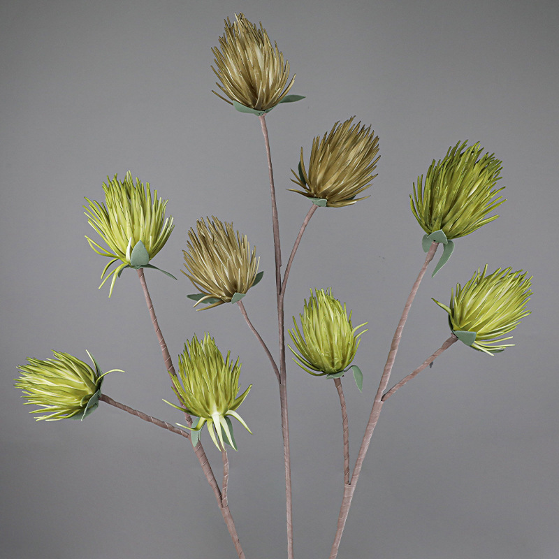 EVA仿真花3头火龙果PE假花帝王花仿真绿植泡沫花热带植物花材装饰
