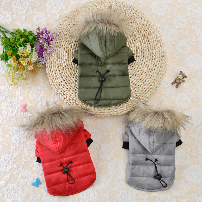 Foreign trade cross-border pet clothing autumn and winter than bear warm cotton-padded small dog Bomei teddy dog dog clothing winter clothing