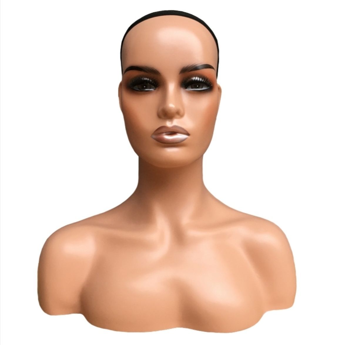 Maniquí Cabeza Femenina para Pelucas y Sombreros de Plástico para Exhibición y Fotografía