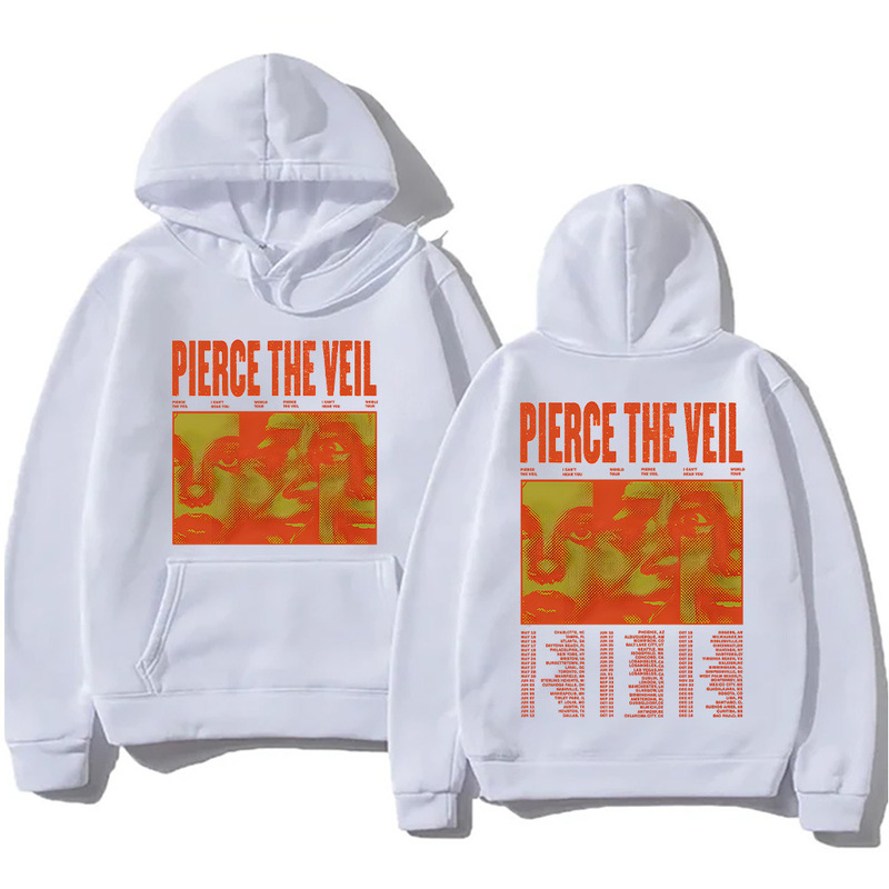 Pierce Veil Rock Band Tour New Dates Sweatshirt Veil Ivory Scream Block Unisex Sweatshirt