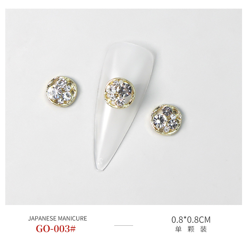 Nueva joyería de uñas LZ diamante completo con incrustaciones de diamantes de color perla oso color mágico uñas de metal joyas de aleación de diamantes decorativos