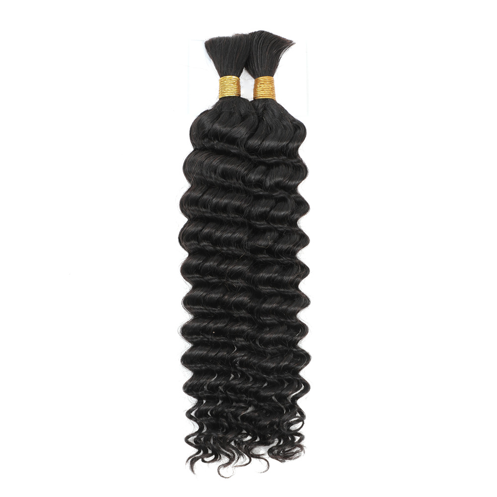 Deep Wave Real Cabello Peruca Braids Curly Cross-Border Extensions Hair Bundle Human Hair Bulk