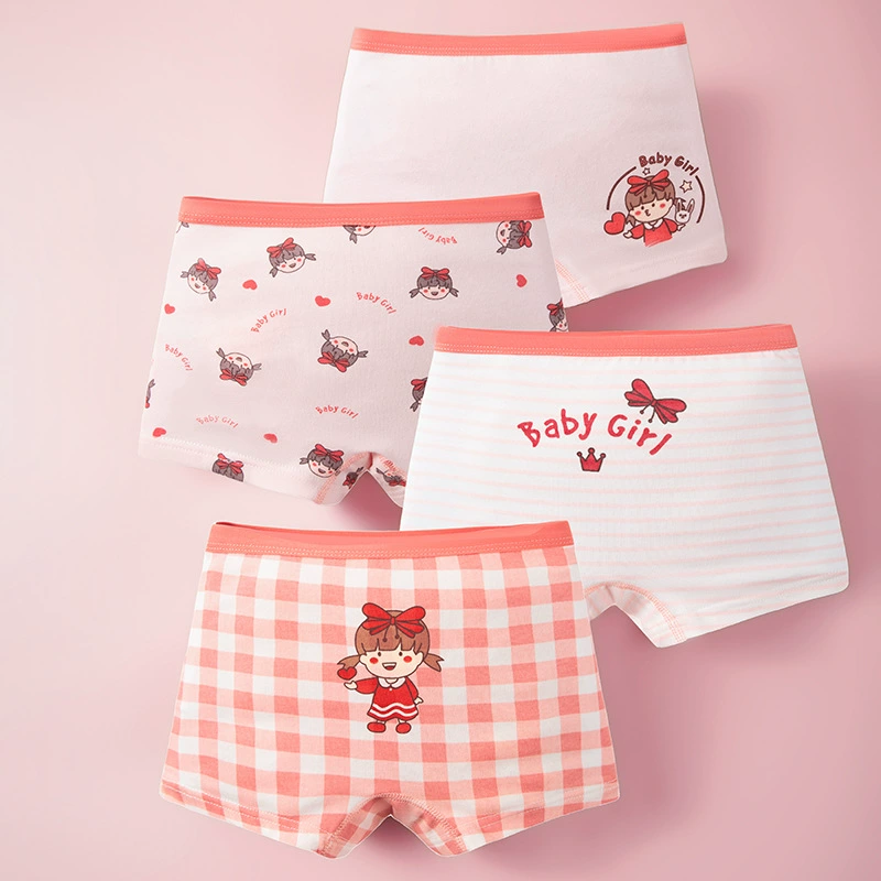 Children's Cotton Underwear Shorts, Kids Boxer Briefs, Cute Prints, Sizes S–3XL