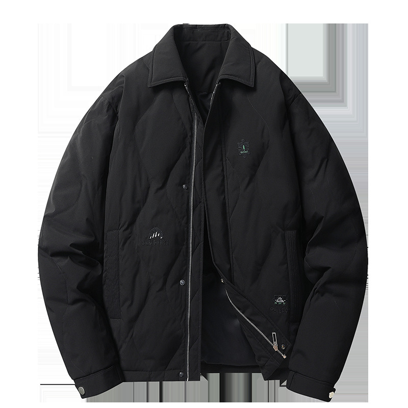 Winter Down Jacket Youth New White Duck Down Men's Casual Short Men's Commuting Jacket Jacket Trendy Brand_voghion.com