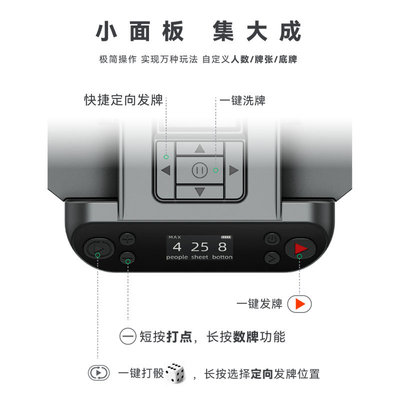 智能发牌器扑克牌全自动发牌掼蛋炸金花斗地主德州扑克洗发一体机|undefined