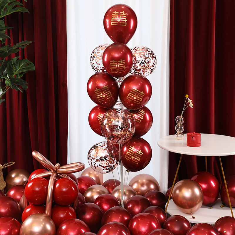Creative floating balloon wedding room decoration set table floating stand base new house wedding scene column decoration