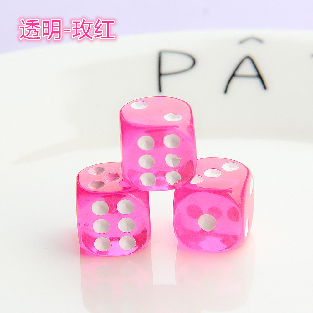 Dados de resina de color caramelo redondeado Tablero de dados de cristal Accesorios de juego Accesorios de llavero de bricolaje Productos transfronterizos de Amazon