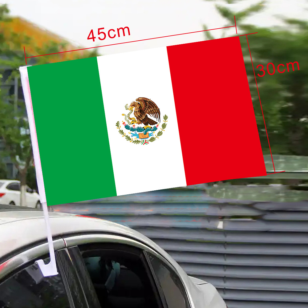 Bandera mexicana transfronteriza Amazonas atmósfera decoración de banderas de mano banderas de campo 26 Estados Unidos Canadá México Copa del Mundo