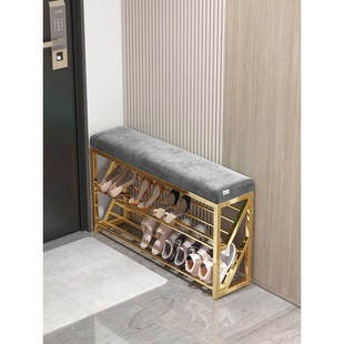 Entryway Double-Layer Shoe-Changing Bench, Ultra-Narrow 20cm Wide, Can Be Used as a Sitting Stool, Integrated Simple Modern Ultra-Narrow Entrance Shoe-Changing Bench