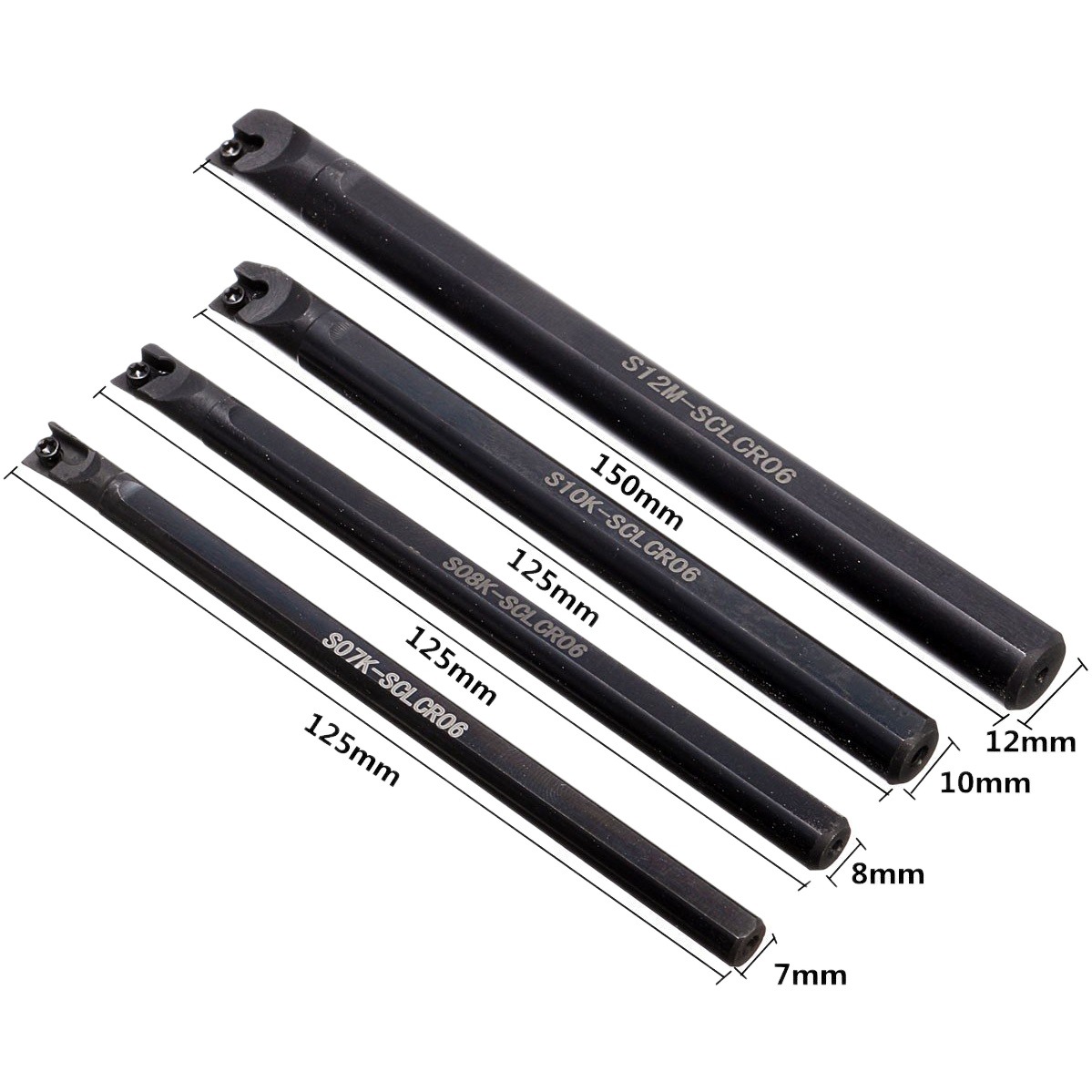 Transfronterizo 4 piezas S07K/S08K/S10K/torreta de S12M-SCLCR06 + 10 CCMT060208 cuchillas