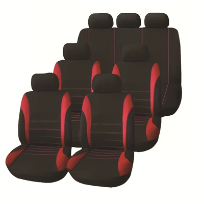 Universal seat cover All-Season Universal Car Seat Cover - red-9-piece-set-5-seats