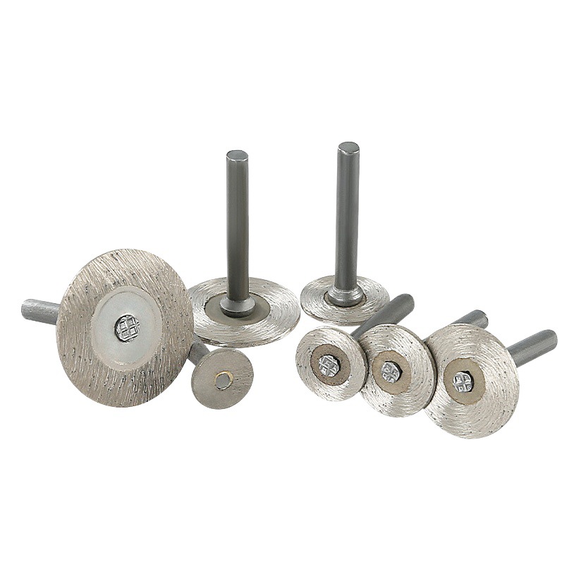 Talla de piedra de corte de la cuchilla de diamante pequeña hoja de sierra talla de piedra letras de molienda eléctrica recta Molino seco hoja de sierra de corte con mango