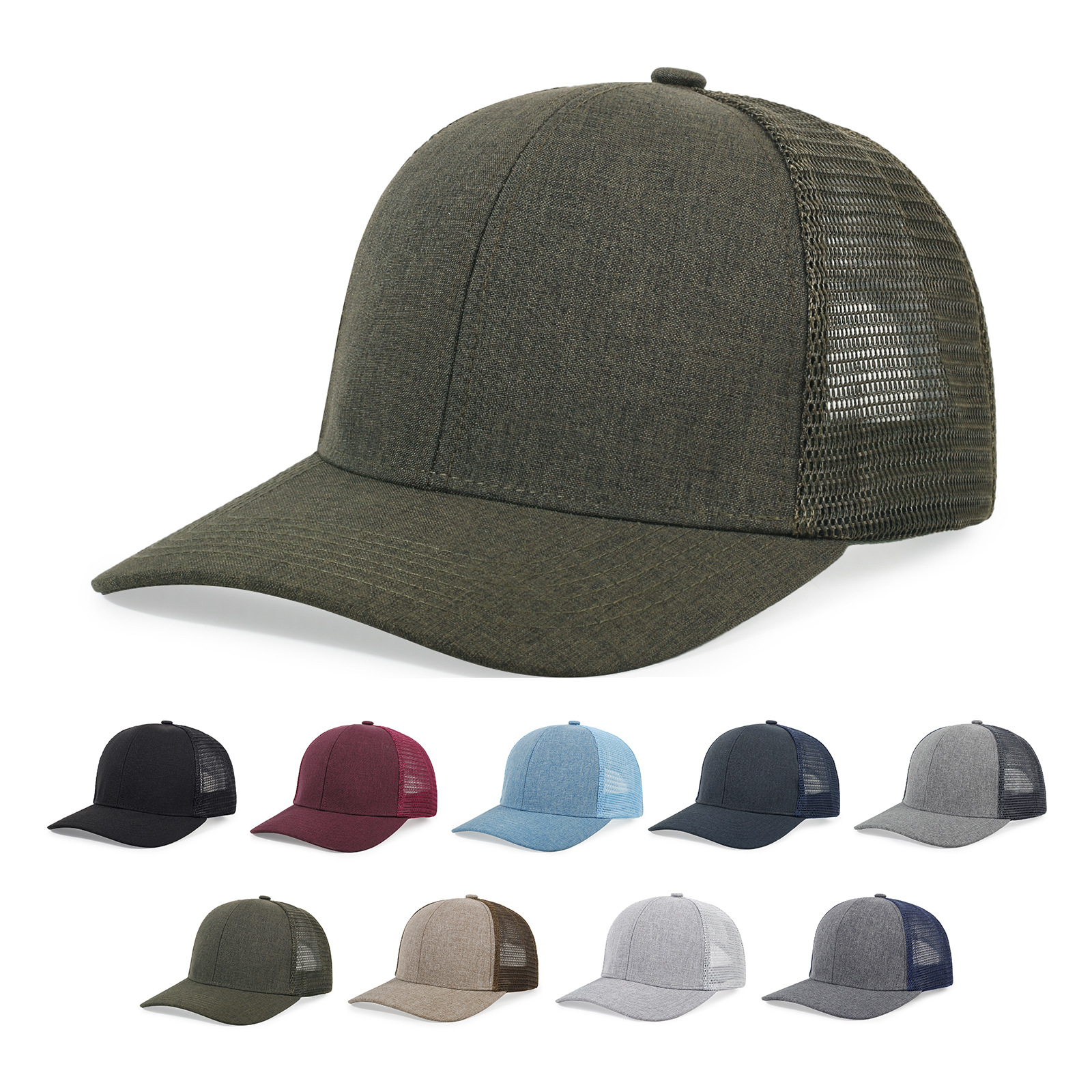 Benutzer definierte Logo Richard son 112 Trucker Cap Unisex Flat Bill Hip Hop Hysteresen Hüte Sommer atmungsaktive Mesh Baseball Caps Gorros – Detail 3