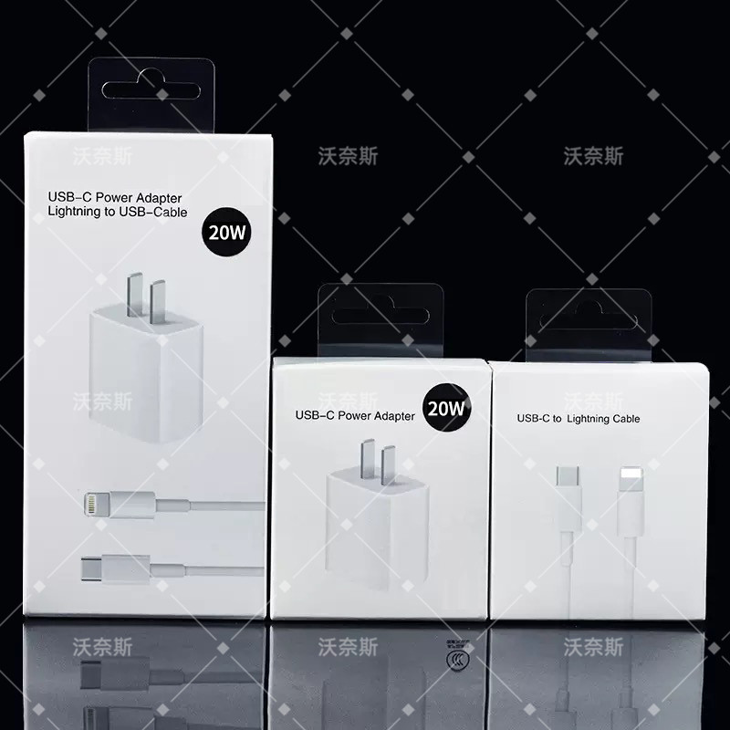 Kit de carga rápida PD20W original para iPhone - Incluye cargador y cable - Compatible con modelos Apple - Venta al por mayor de fábrica