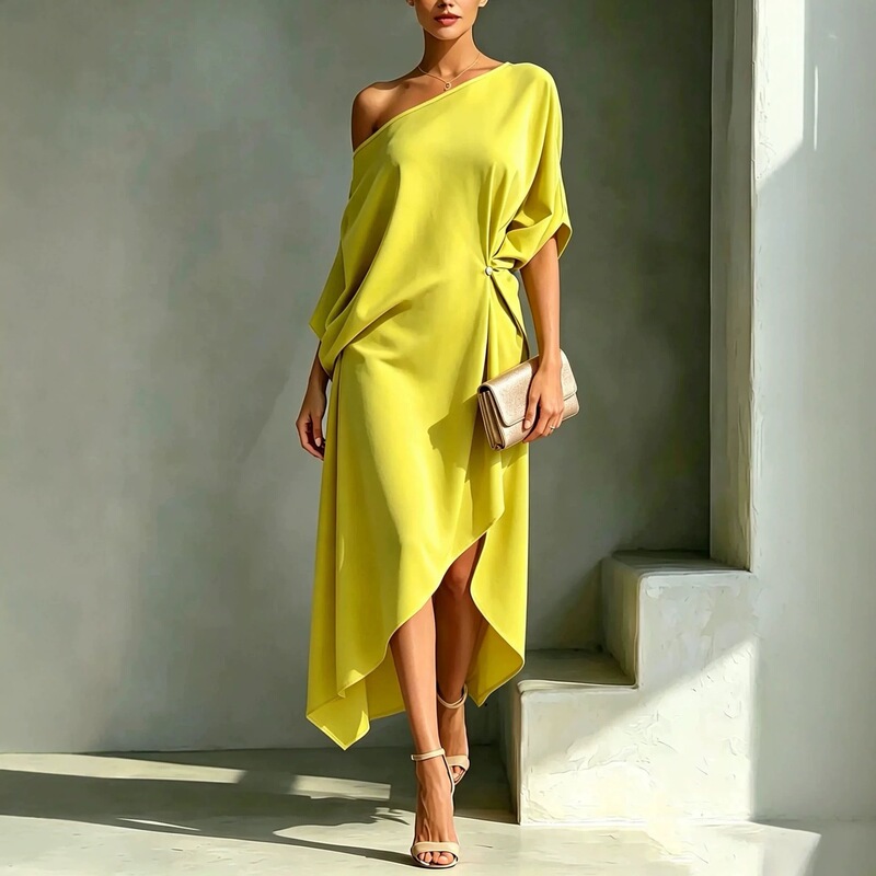 2026 European and American Cross-Border Amazon Independent Site New Elegant and Minimalist Cotton and Linen Women's Sleeveless Dress
