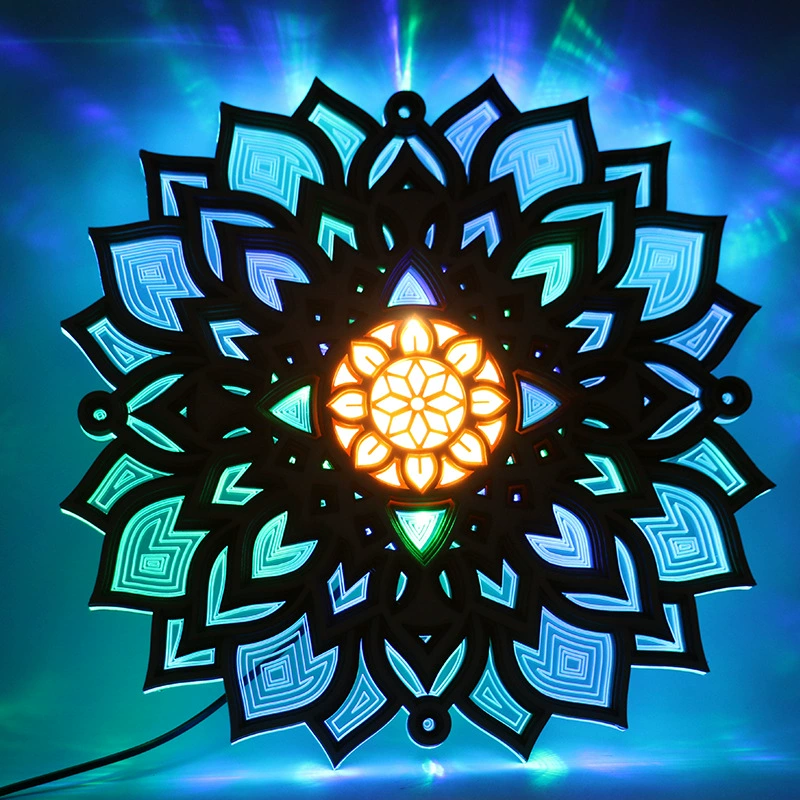 Фабрика Прямые поставки творческий Мандала Йога комната ночник атмосфера волшебный свет Интернет знаменитости фото звездный свет