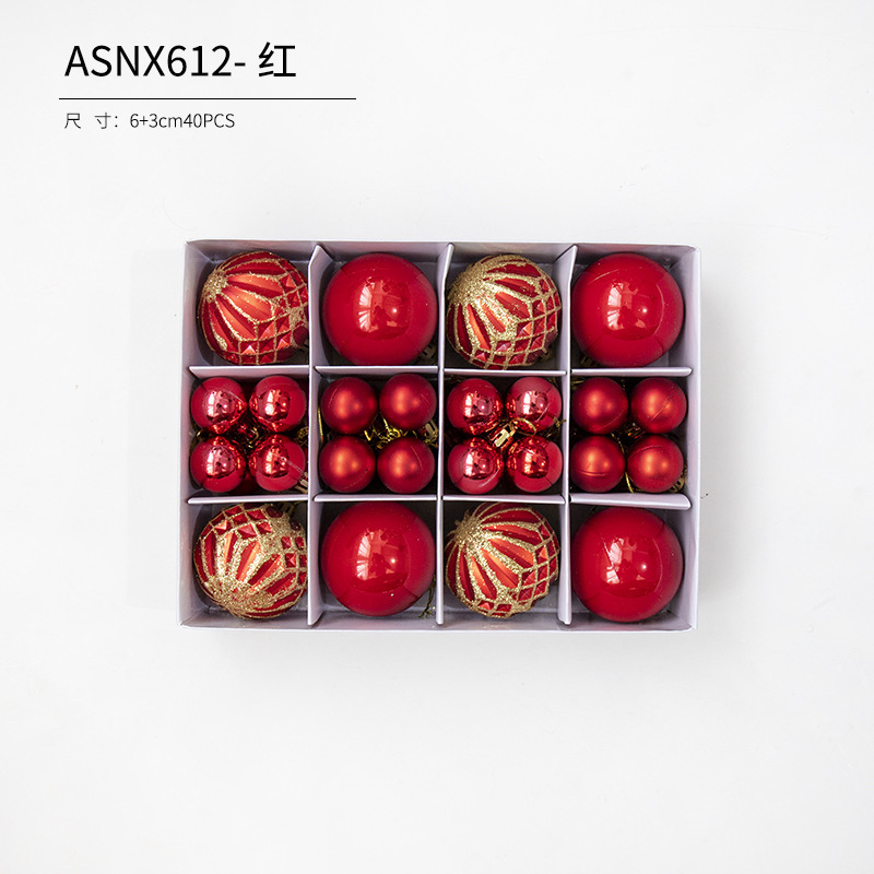 Bola de Navidad árbol de Navidad adornos de decoración colgante de bola de colores accesorios de material de Navidad DIY decoración de Navidad al por mayor