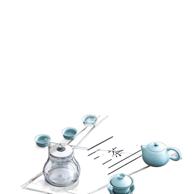 Mesa de té de madera sólida de balcón, mesa de té cuadrada, mesa de té redonda, mesa de té doméstica pequeña, un conjunto completo de mesas de té.