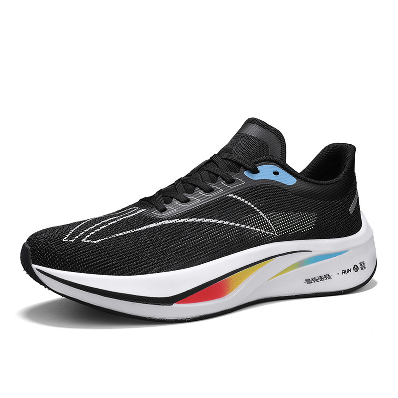 Feidian 4c zapatos para correr de tablero de carbono suela suave 2025 nuevo estudiante de deportes zapatos de rebote ultraligeros zapatos deportivos para correr para hombres