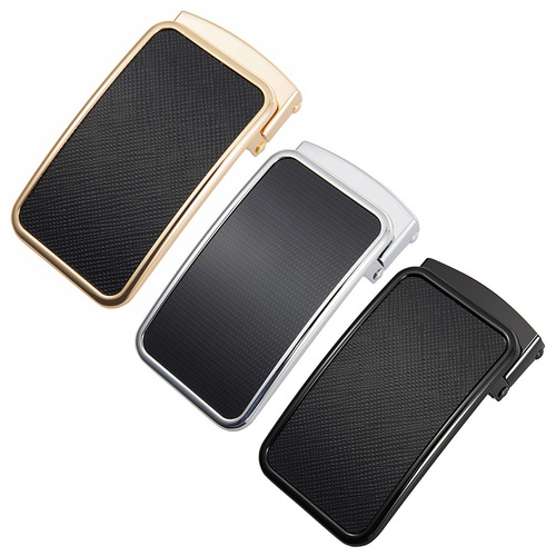 Smooth-tipped gold-colored gunmetal chromium-plated alloy buckle, with drilled leather strap, model LY36-25581