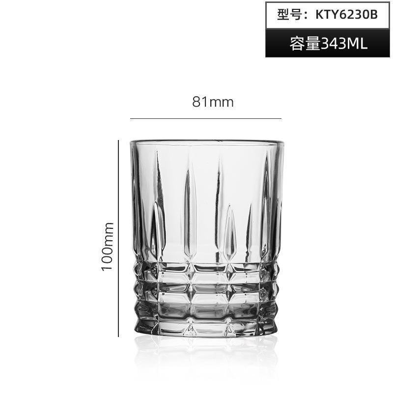 Taza de cerveza de vidrio transparente Lizun Taza de agua de fondo grueso Taza de jugo Restaurante Bar KTV Whisky Taza de vino Taza de vino