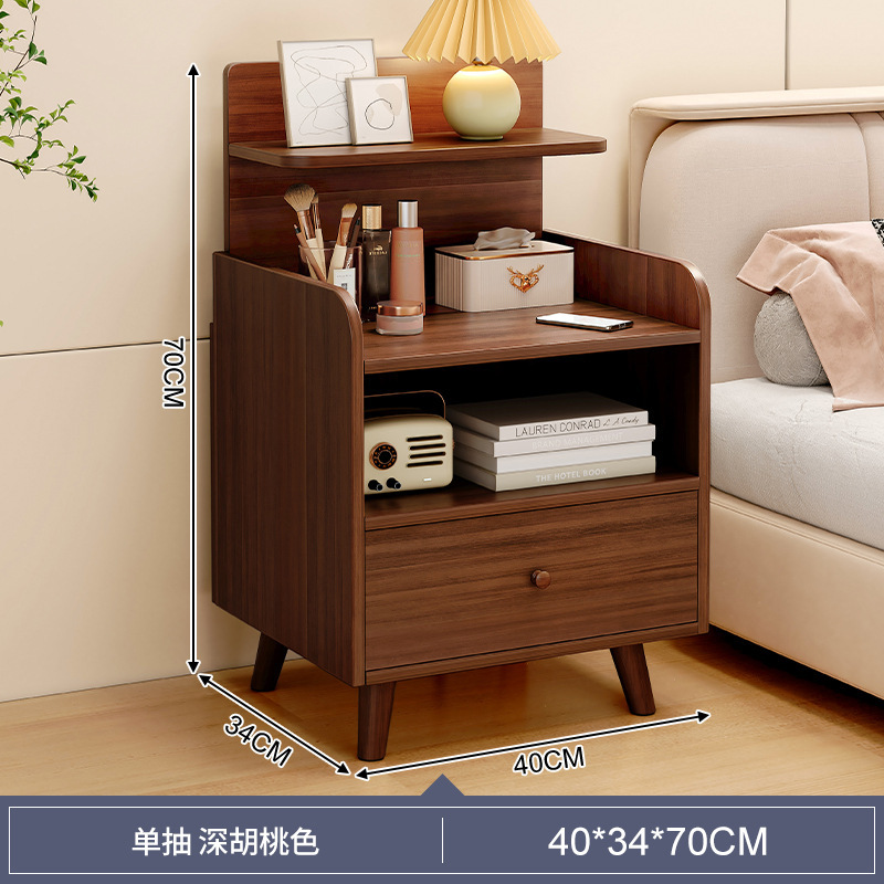 Mesita de noche pequeña, simple, moderna, habitación doméstica, armario de almacenamiento junto a la cama, armario pequeño, estante de cabecera para habitación de alquiler