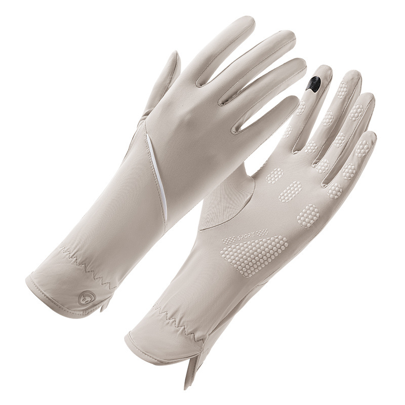 Guantes de protección solar de verano para mujeres anti-UV anti-deslizante delgado hielo al aire libre guantes de protección solar de hilo original