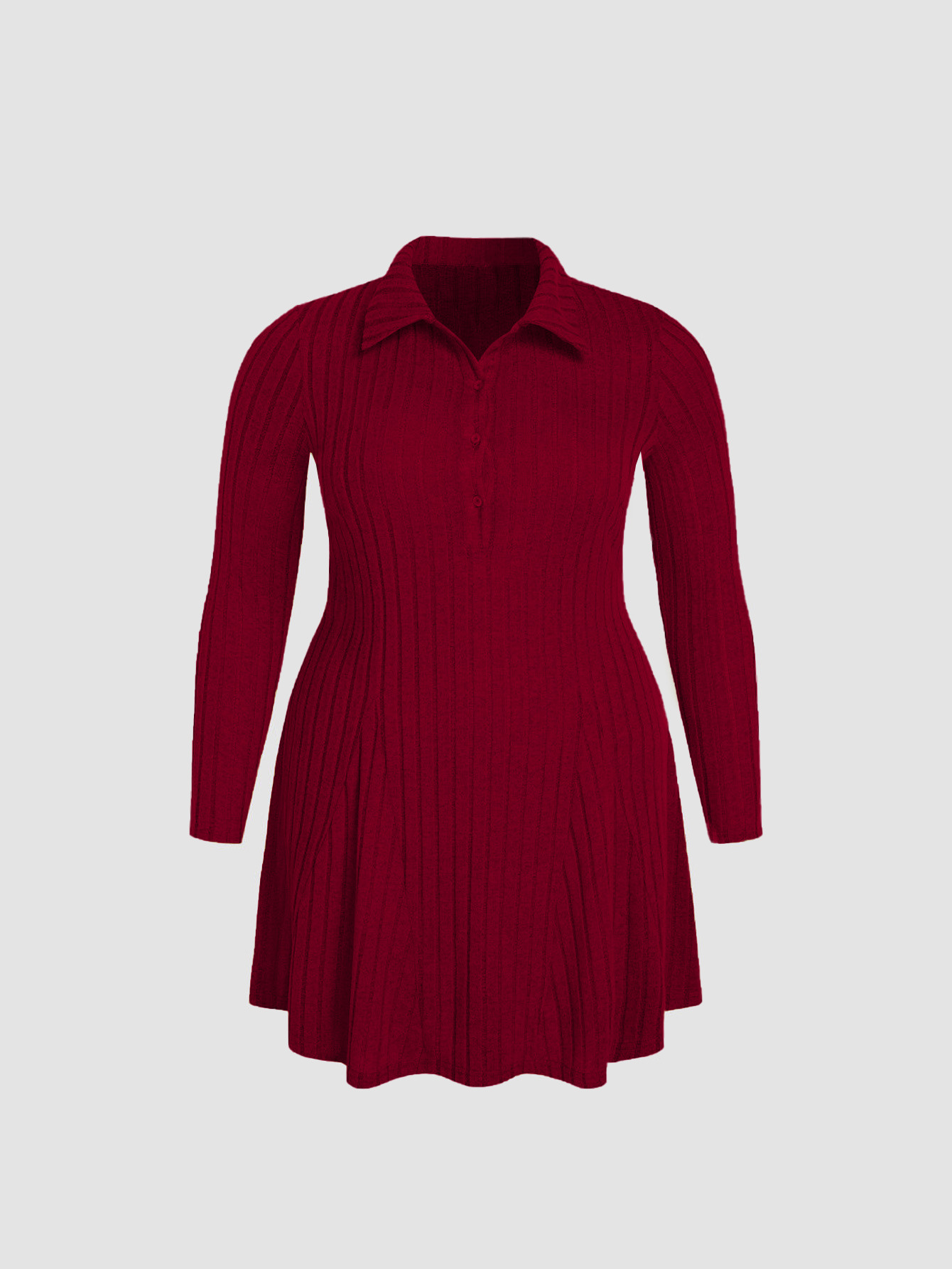 2024 International Station European and American Women's Clothing Royal Sister Commuter Red dress Autumn and Winter Fashion All-match A- shaped Skirt
