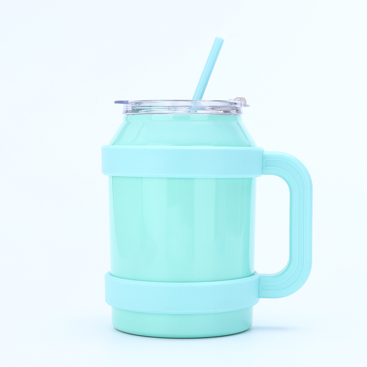 Barril transfronterizo de gran capacidad 50oz tonelada tonelada con mango Taza de vacío de acero inoxidable 304 Taza de paja de gran capacidad creativa