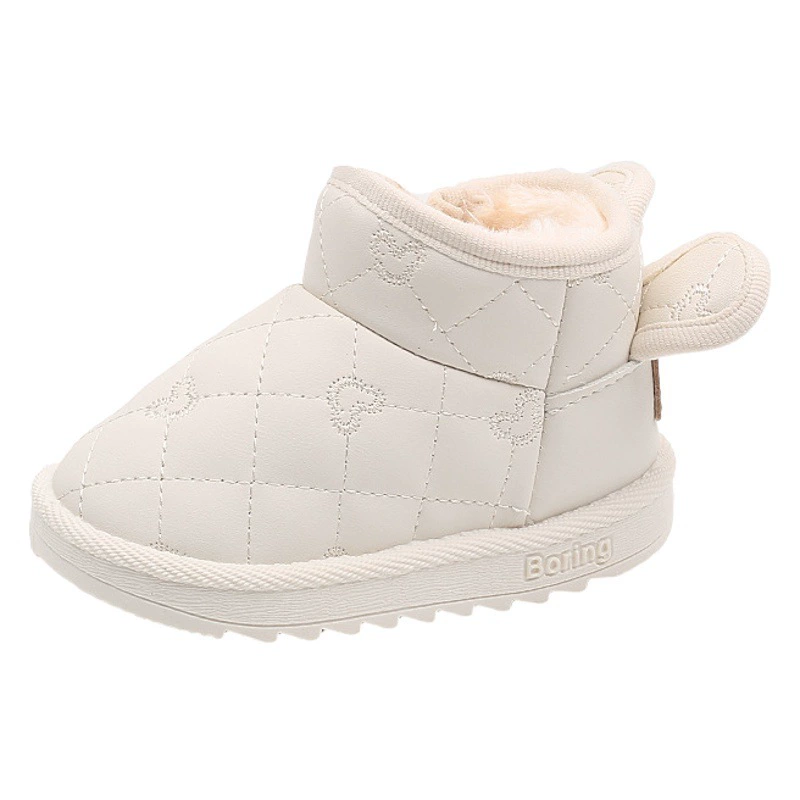 Детские зимние сапоги на флисовой подкладке, утолщенная хлопковая обувь, зимняя теплая обувь, детская обувь для малышей, обувь для мальчиков и девочек 1-6 лет, водонепроницаемая обувь