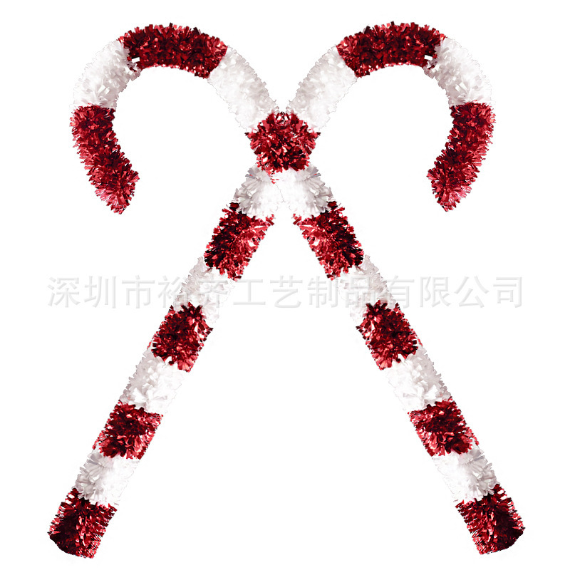 Christmas new 4FT Christmas crutch can assemble and disassemble Christmas hook festive home party atmosphere decoration