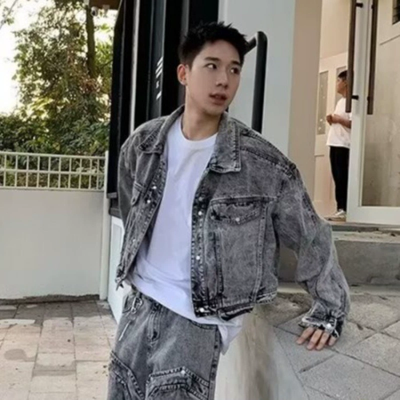 Autumn denim jacket, American style